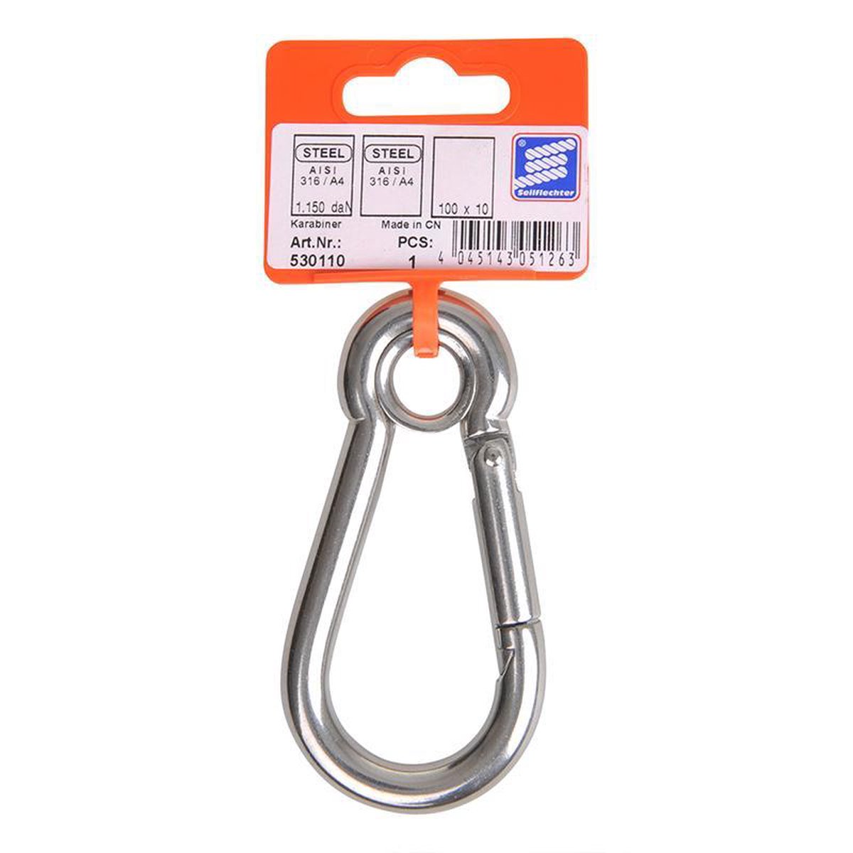 Sprookber 3 inch aluminium karabijnhaak D-ring, caribeener clips, veer karabijnhaak voor sleutelhanger clip, set van 10 (blauw