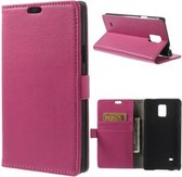 Litchi wallet hoesje Samsung Galaxy Note Edge pink
