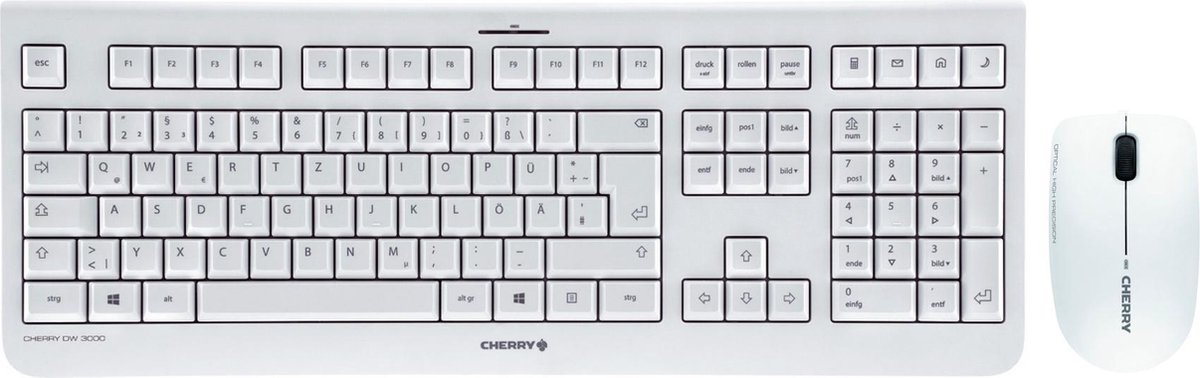 CHERRY DW 3000 toetsenbord Inclusief muis Universeel RF Draadloos QWERTZ Duits Grijs