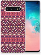 TPU Siliconen Hoesje Samsung S10 Aztec Purple