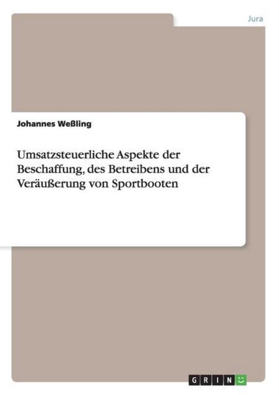 Umsatzsteuerliche Aspekte der Beschaffung, des Betreibens un ... - cover