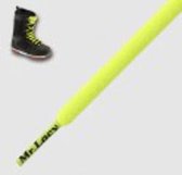 6 mm x 275 cm Sneeuw Neon Geel Rond - Snowies Ronde lange snowboard shoenveters