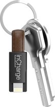 inCharge Dual - USB kabel naar Lightning én Micro-USB - Bruin - Eco-Leer - Laadkabel - Oplaadsnoer - Datakabel