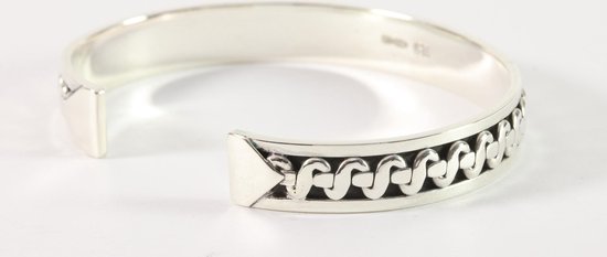 Bracelet En Argent Avec Motif Torsadé - Occasion En Très Bon état - Sans Marque