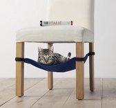 Kattenhangmat -hangmat - kat voor onder de stoel -  blauw