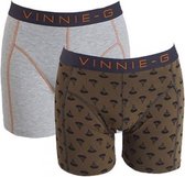Vinnie-G boxershorts Military Olive Grey - Print 2-pack