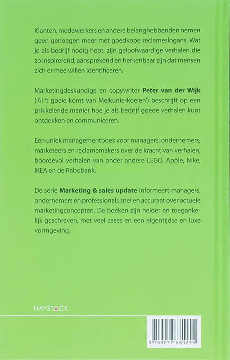 Marketing en sales update - Corporate storytelling - back cover