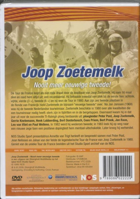 Cover van de film 'Joop Zoetemelk - Nooit Meer Eeuwig Tweede!'
