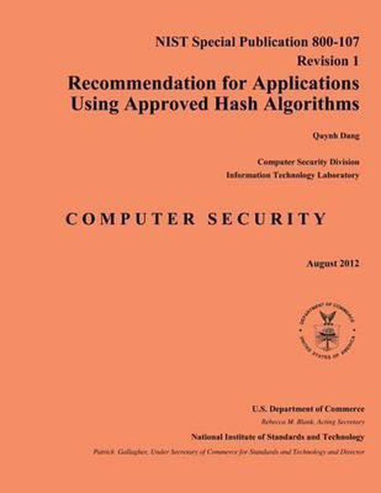 Recommendation for Applications Using Approved Hash Algorith ... - cover
