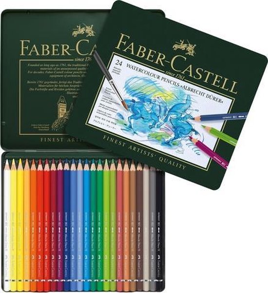 Crayon aquarelle Faber-Castell Albrecht D 黵 er pochette - 24 pièces | bol