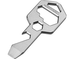 Northwall Multitool Sleutelhanger - 10-in-1 Flesopener, schroevendraaier, etc. - Sleutel Organizer Add-on - Stainless Steel