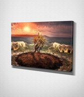 Magic Tree - Painting Canvas - 100 x 70 cm - Schilderij - Canvas - Slaapkamer - Wanddecoratie  - Slaapkamer - Foto op canvas