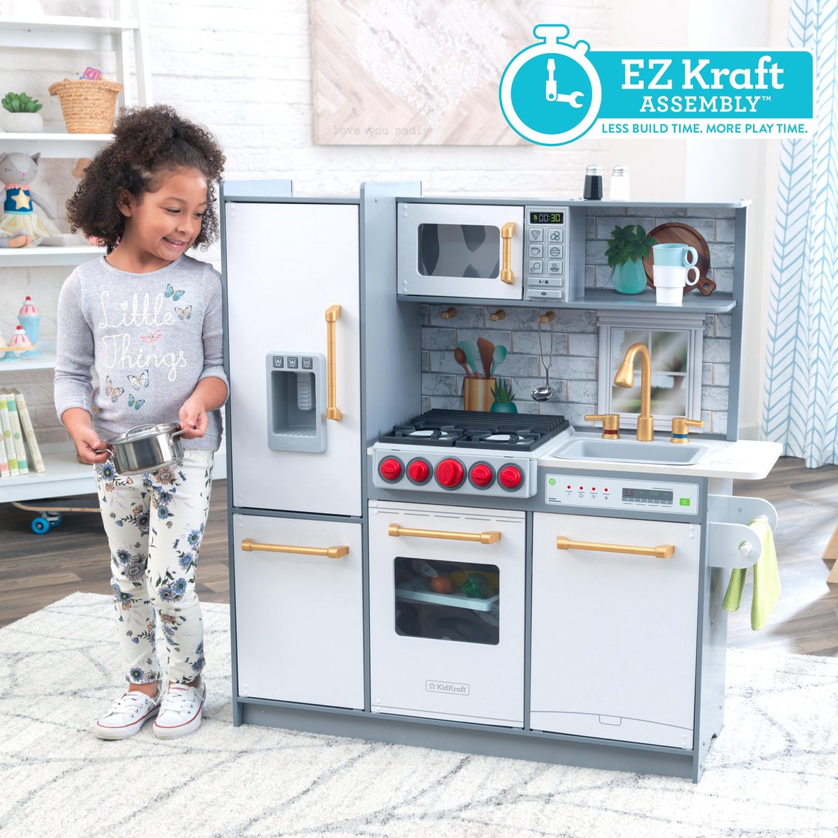 Bol Com Kidkraft Uptown Elite White Houten Speelkeuken Met Ez Kraft Assembly