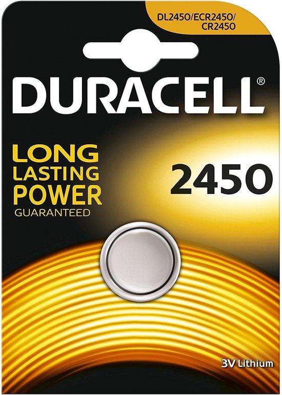 het formulier planter Overblijvend Batterij Duracell knoopcel 1xCR2450 lithium Ø24mm 3V-540mAh - 1 stuk |  bol.com