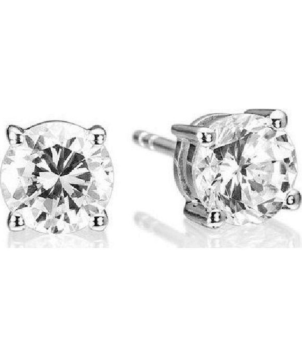 Sif Jakobs oorknopjes Princess Round Silver Collection SJ-E7 mmRd-CZ