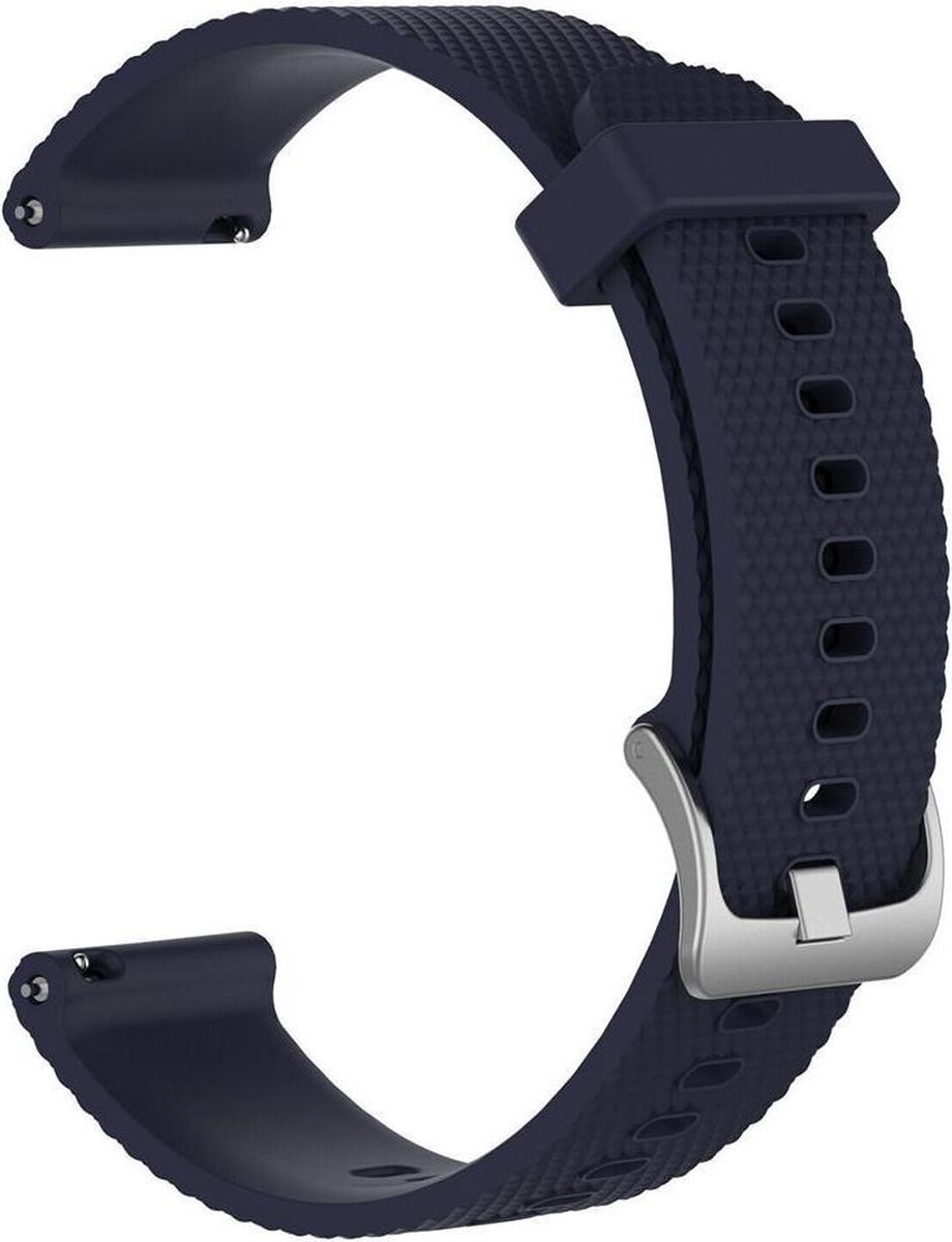 KELERINO. Siliconen bandje geschikt voor Garmin Vivoactive 3 - Donkerblauw - Large
