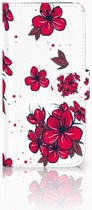 Geschikt voor Samsung Galaxy A5 2017 Bookcase Hoesje Design Blossom Red