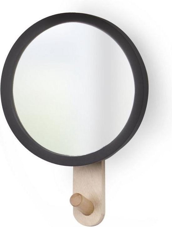 Porte-manteau HUB Mirror noir / naturel