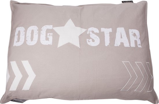 Lex & Max Dog Star - Hondenkussen - Rechthoek - Kiezel - 100x70cm