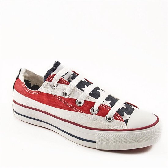 letterlijk analogie Megalopolis Converse All Star Ox Stars & Bars Core M3494 - Sneakers - Unisex - Rood/Wit  - Maat 42.5 | bol.com