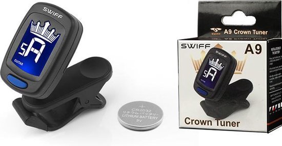 Foto: Stemapparaat gitaar clip on tuner swiff a9