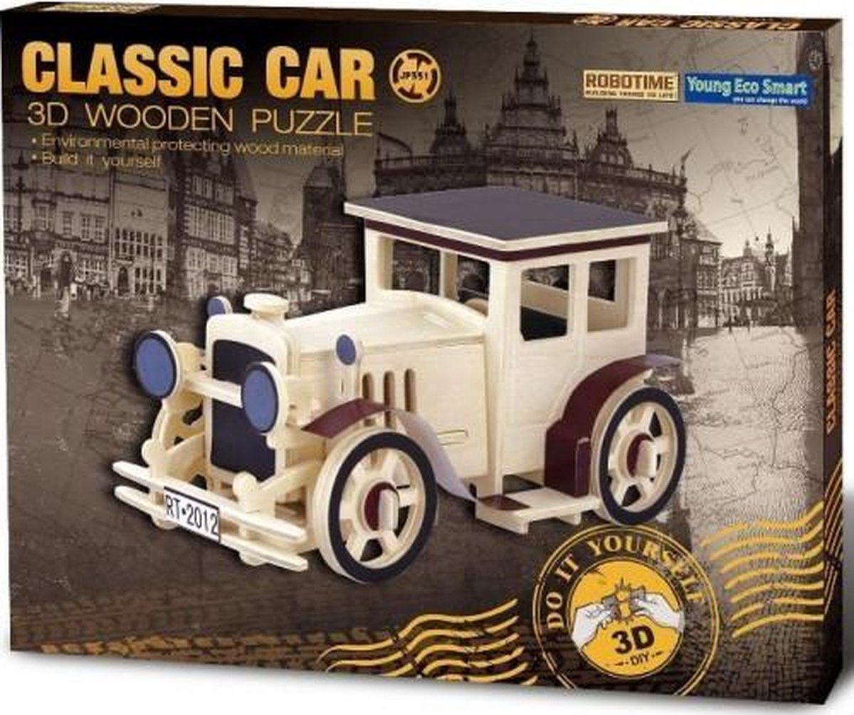 bol.com | Robotime 3D Puzzel modelbouw pakket Klassieke Auto type