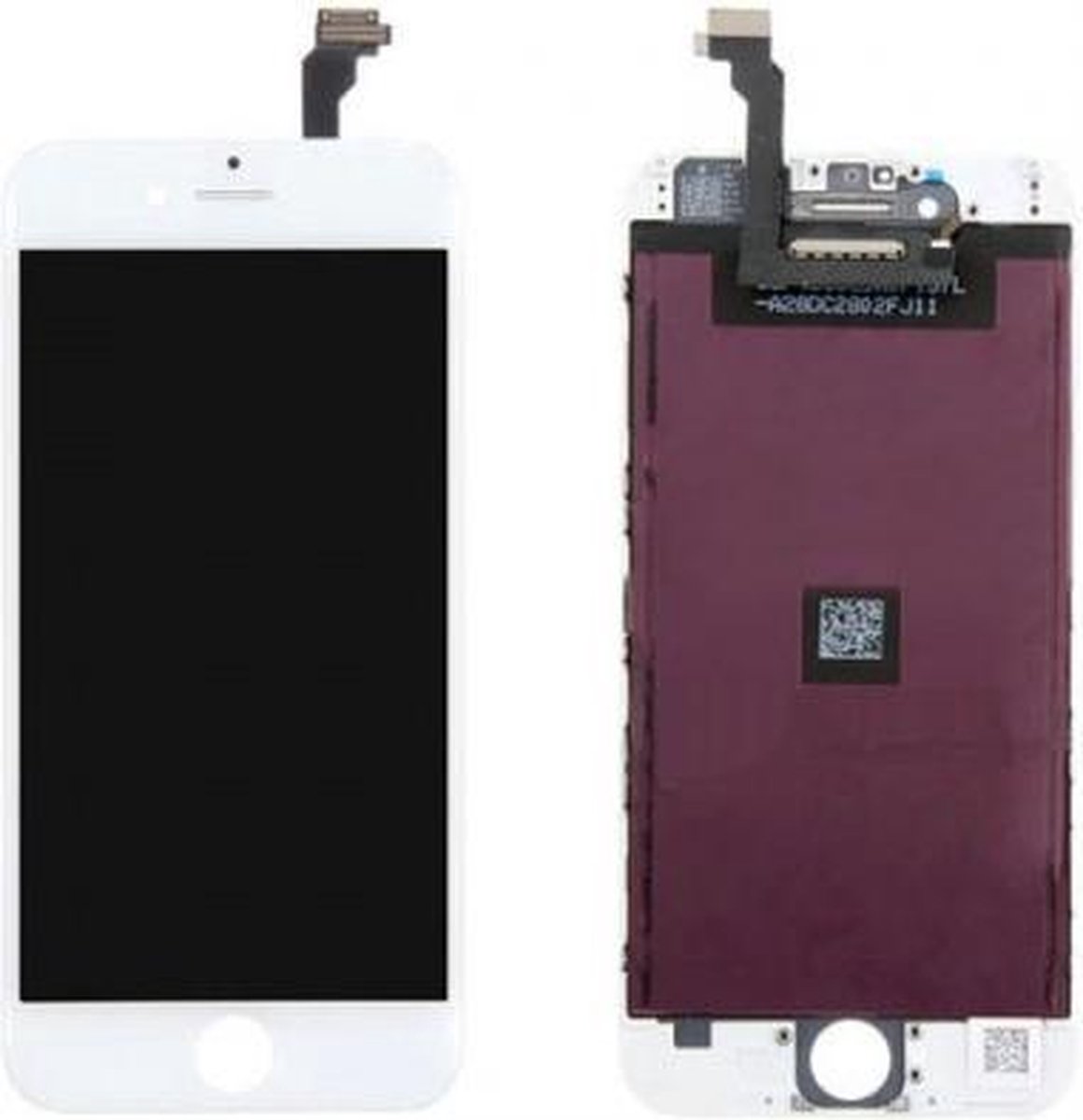 LCD inclusief Touchglas , Backlight en Frame voor iPhone 6 4,7" - Wit