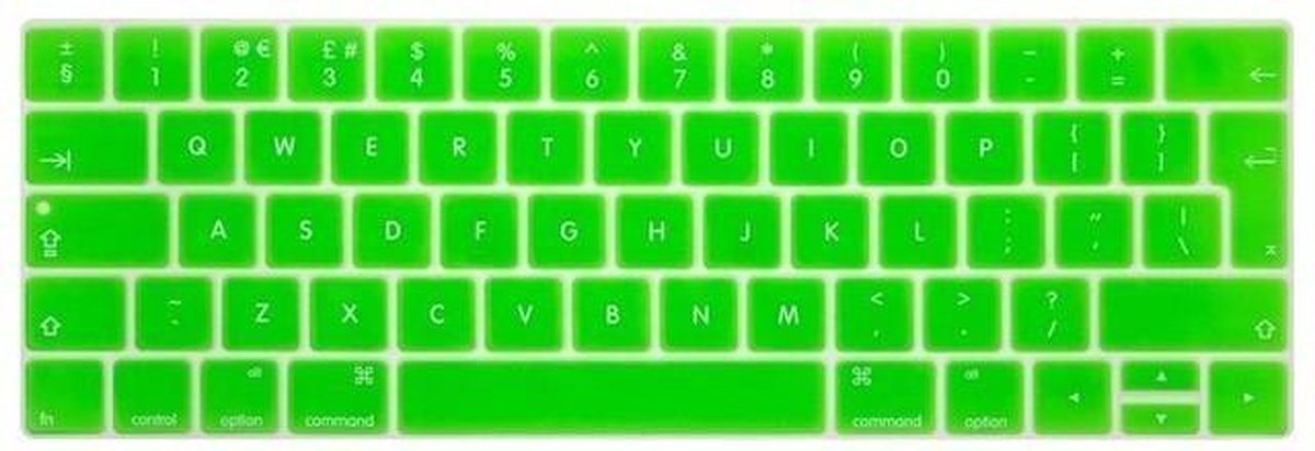 Siliconen Toetsenbord bescherming voor Macbook Pro met Touch Bar Groen