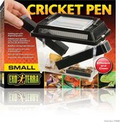 Exo Terra - Cricket Pen Krekelbak Small 2 buizen + 1 spons S Zwart - 20x15x12 cm