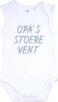 Fun2Wear Romper - Rompertje - Opa's stoere vent - Wit  - maat 50