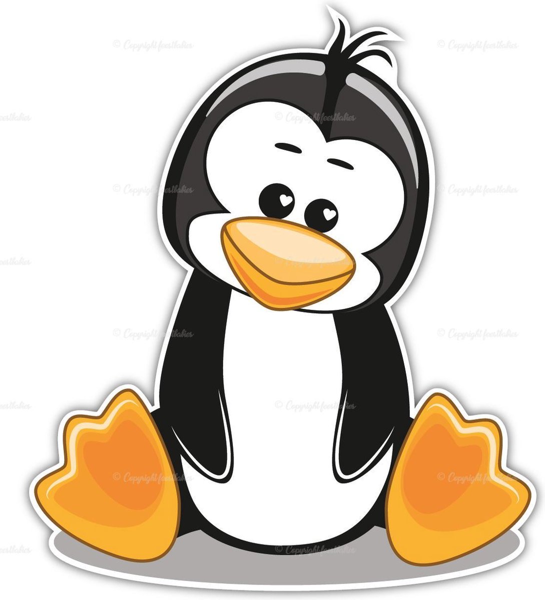geboortebord pinguin 60 cm