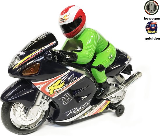 Speelgoed race motor met geluid en lichtjes |Motorcycle Racer (inclusief  batterijen) 28CM | bol.com