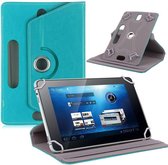 Xssive Universele Tablet Hoes voor 7 inch Tablet - 360° draaibaar - Licht Blauw