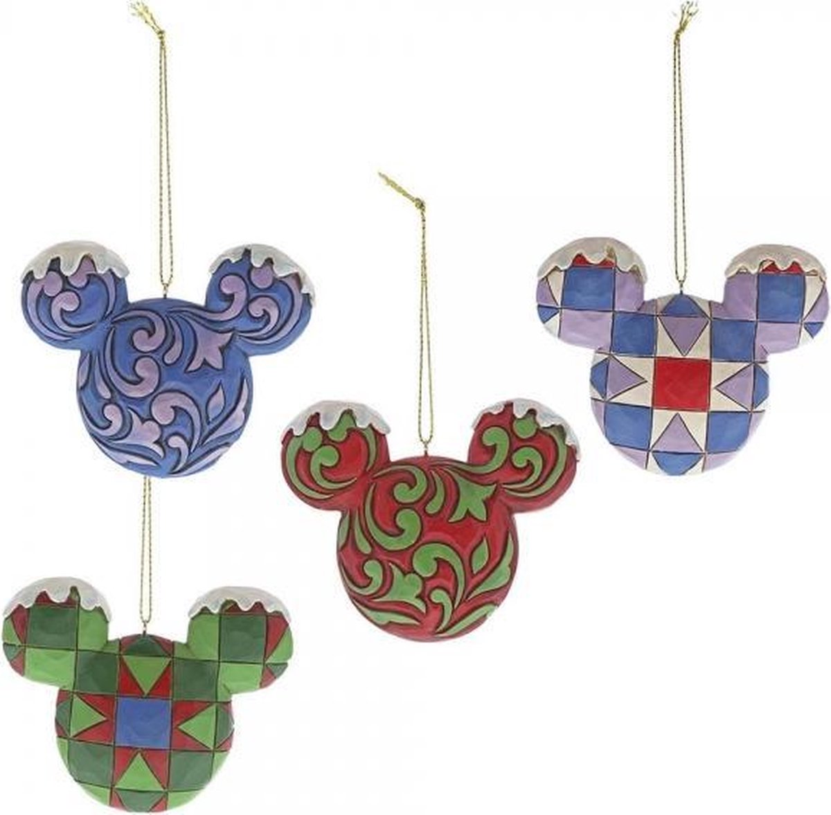 Disney Traditions Kerstbal Mickey Head 7 cm - set van 4 | bol.com