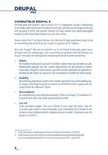 Pagina uit een boek over Drupal Pro met "Vooruitblik Drupal 8" en informatie over HTML5, Web services, Views in core, Media en Configuratie management.