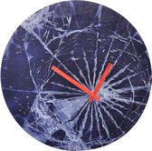 NeXtime Crash - Klok - Rond - Glas - Ø43 cm - Zwart