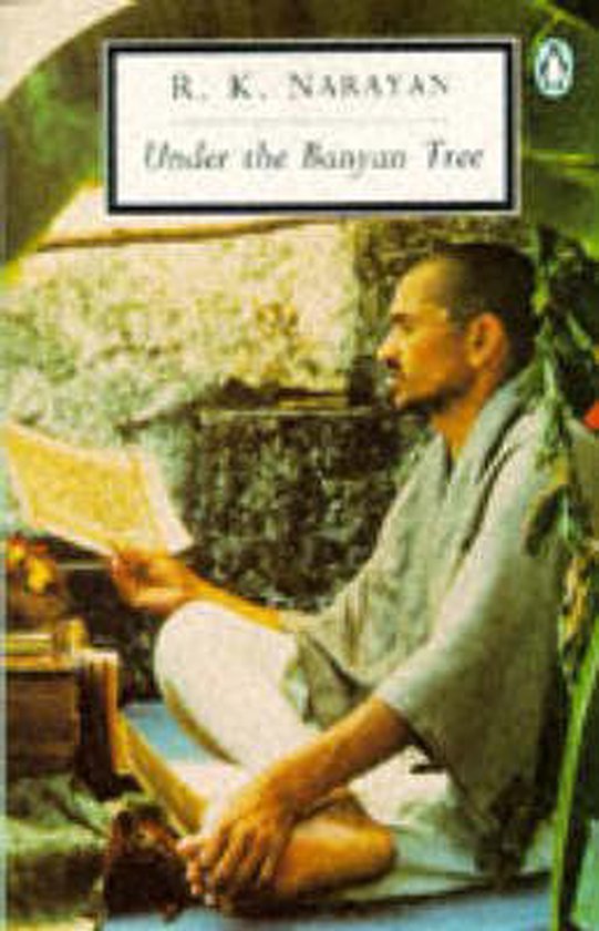 Omslag van het boek 'Under the Banyan Tree' met een man die in kleermakerszit leest.