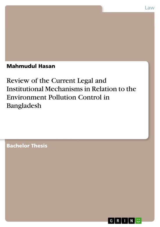 Review of the Current Legal and Institutional Mechanisms in  ... - cover