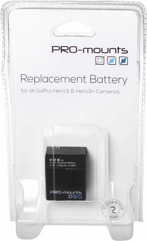 Gopro Accessoires ProMounts Replacement Battery H3 & H3+ Muziek bol