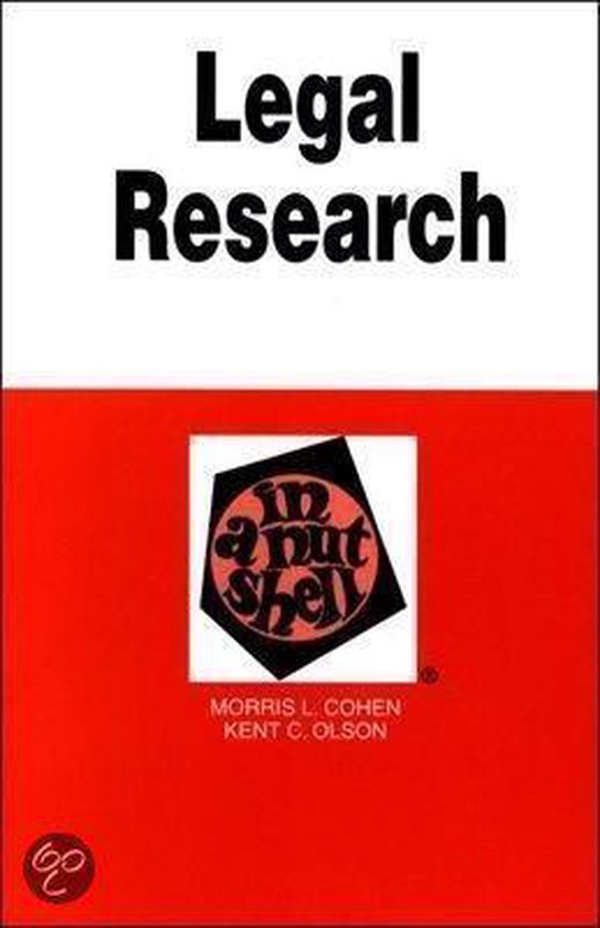 Legal Research in a Nutshell 9780314238856 Onbekend Boeken