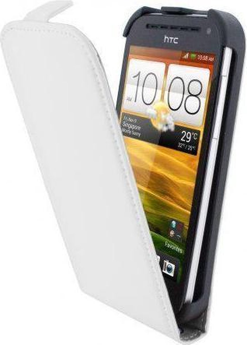 Mobiparts Premium Flip Case HTC One SV White