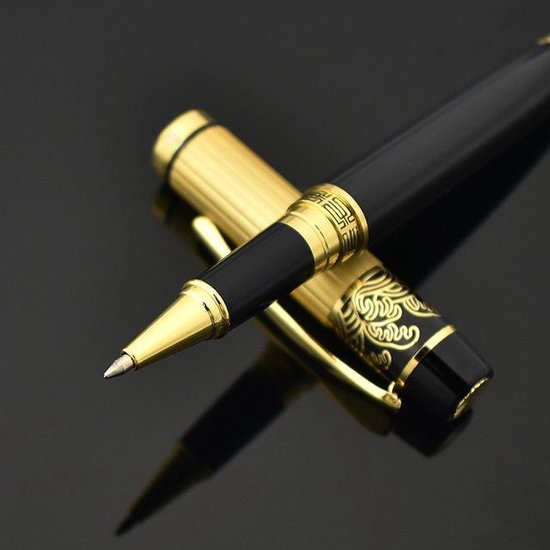 Sherlock Holmes omverwerping amusement Luxe zakelijke balpen goud met zwart kleur pen | bol.com