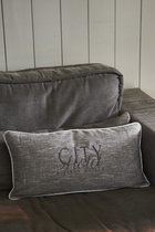 Riviera Maison  City Hotel Pillow Cover  - Kussenhoes - 60x30 -  Grijs - Polyester