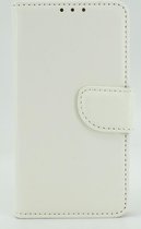 Universele Telefoon Hoesje - tot 5 inch display - Book Case - geschikt voor pasjes - wit