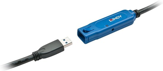 Lindy 43229 USB-kabel 15 m USB 3.2 Gen 1 (3.1 Gen 1) USB A Zwart