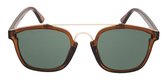 Sunheroes Zonnebril FORREST - Transparant bruin montuur - Groene glazen