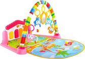 Baby gym  - activity gym - speelmat baby - Piano met rammelaars - Roze