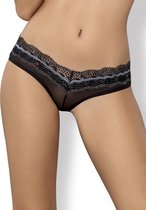 Obsessive Elegante Slip van Netstof - Erotisch Onderbroek - Maat L/XL – Zwart