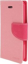 iPhone 5, 5s, SE - Flip hoes, cover, case - PU leder - TPU - Roze