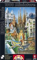 Puzzle miniature - 1000 petites pièces - Collage, Gaudi - Puzzle Educa